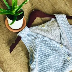 Seersucker Tie Top